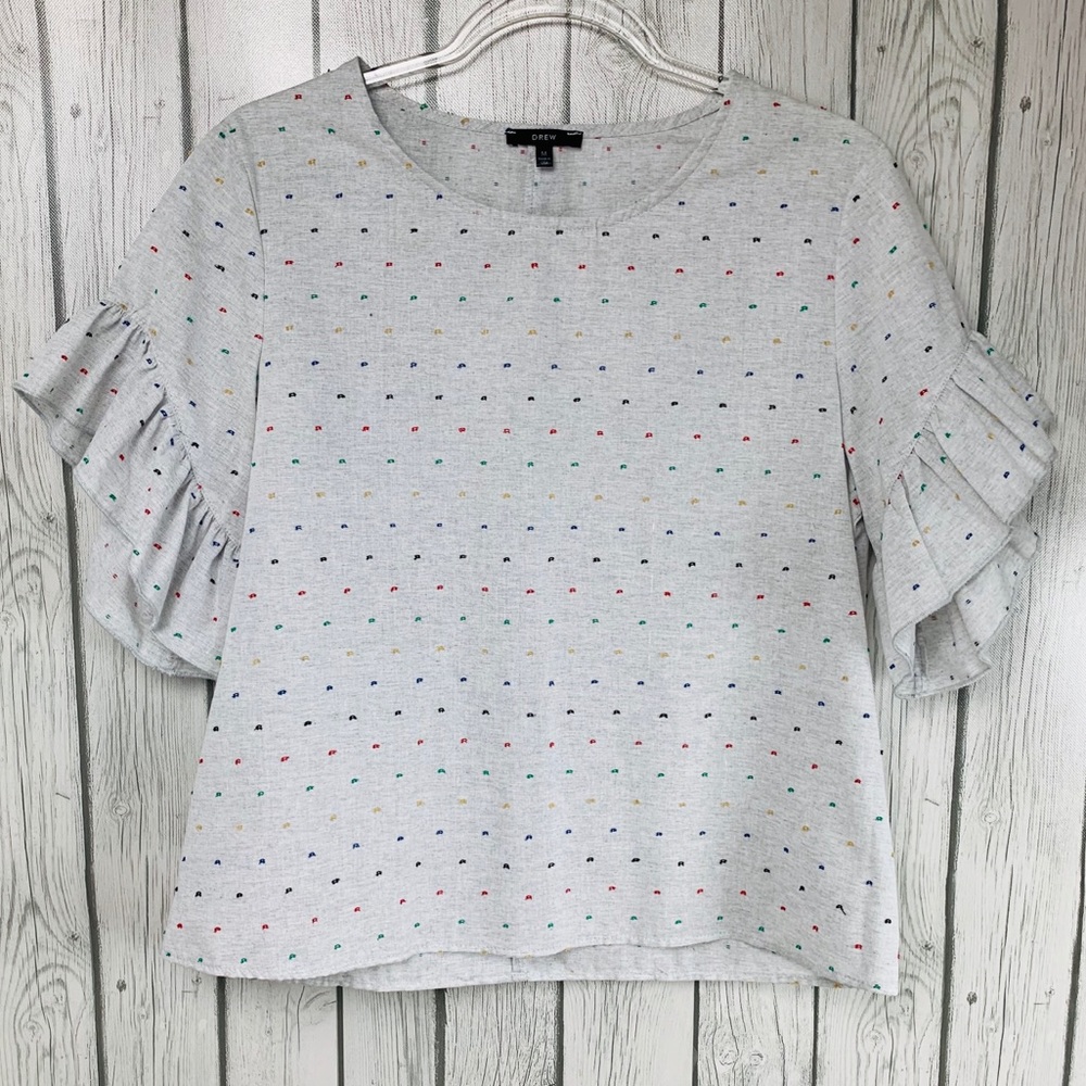 DREW Ruffle Sleeve Top